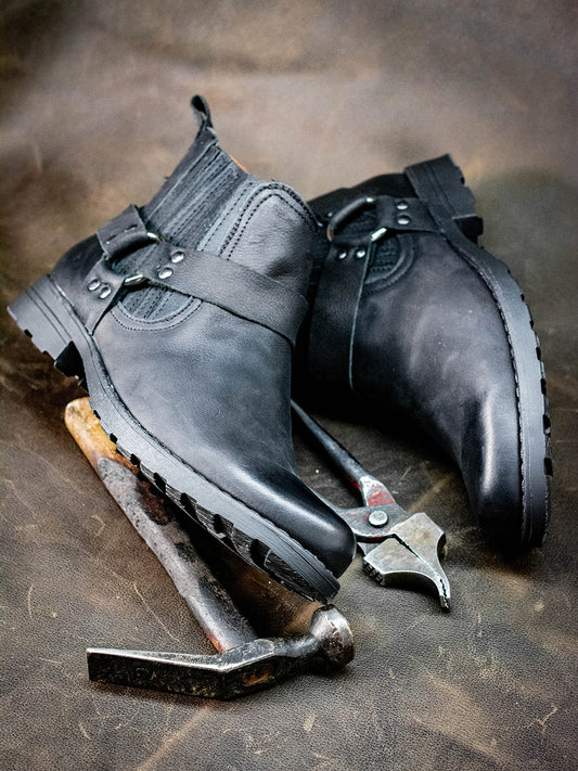Handmade Leather Cowboy Boots Aston Black