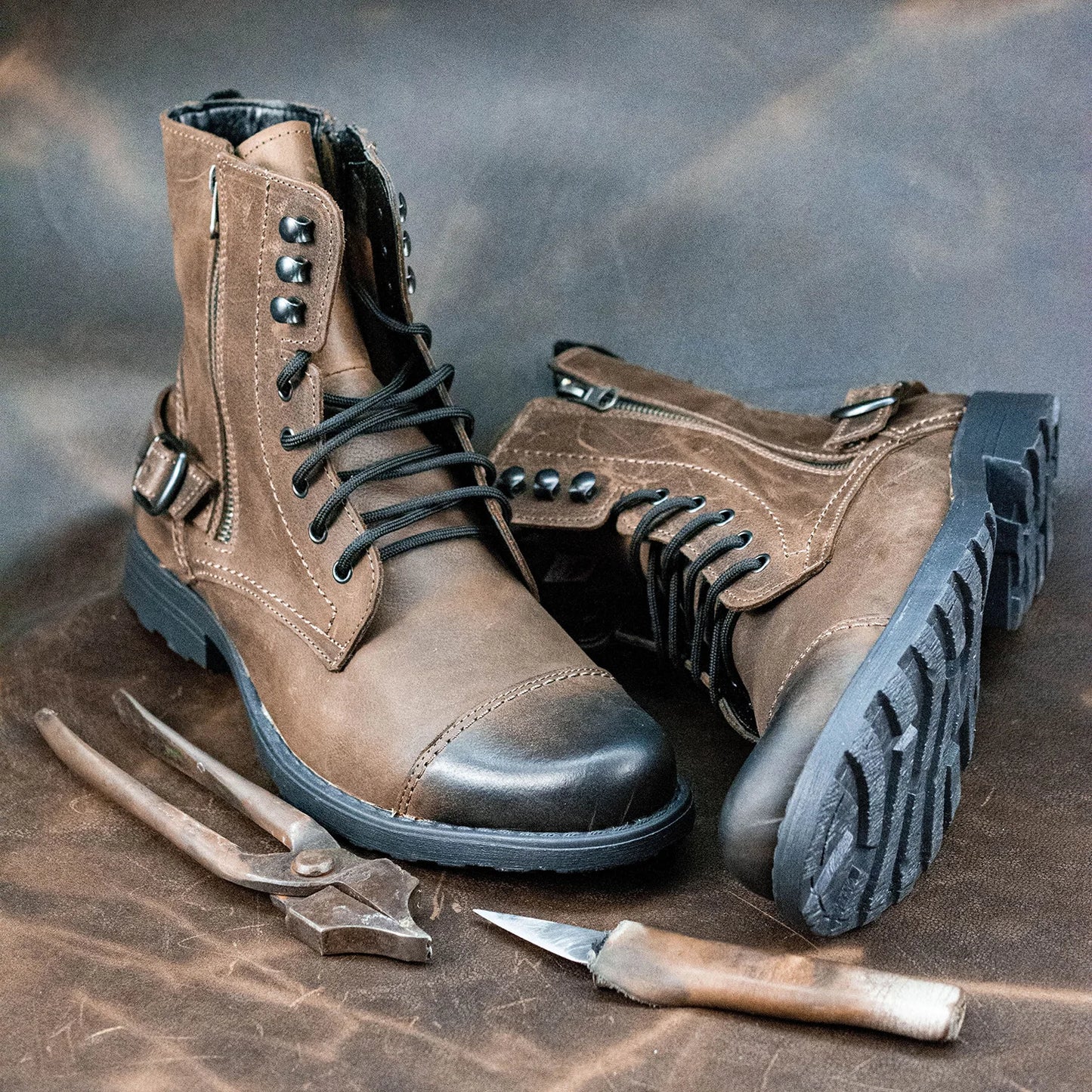Bottes en cuir pour homme Alex faites à la main