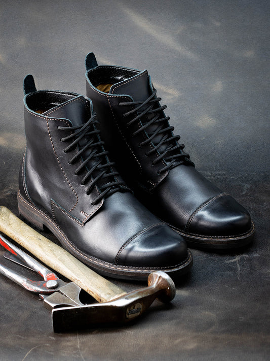 Handmade Leather Man's Boots Classic Black
