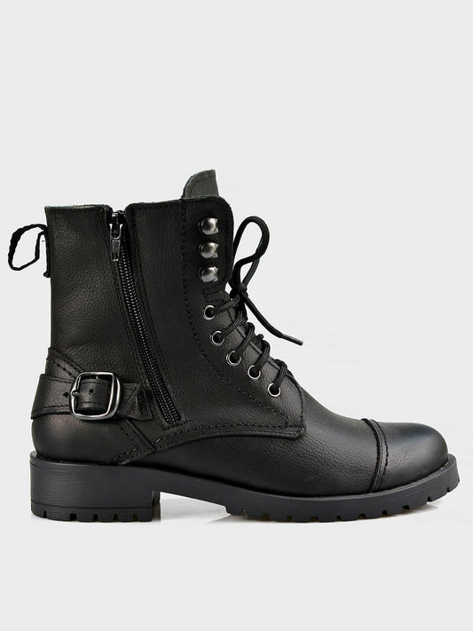 Alexa Women's Ankle Boots in Black Italian Leather