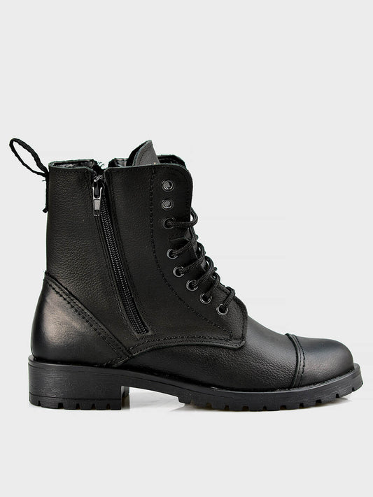 Ella Women's Ankle Boots in Black Italian Leather