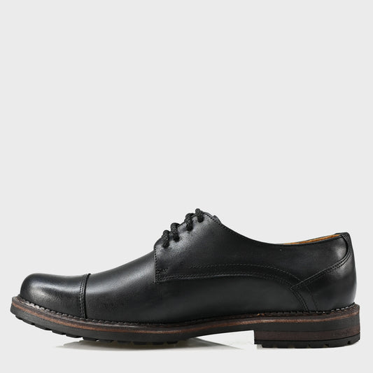Schwarze Herren-Derby-Schuhe aus Leder - Dante | KarolShoes