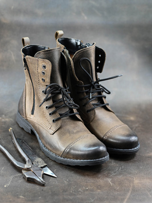 Handmade Leather Man's Boots Elegant Brown
