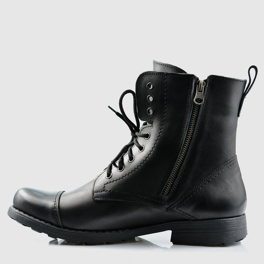 Handmade Black Leather Men’s Boots – Elegant | KarolShoes