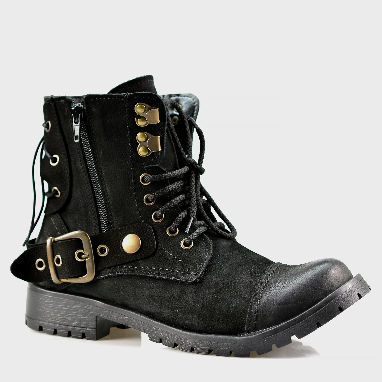 Black Leather Women’s Ankle Boots – Elira | KarolShoes
