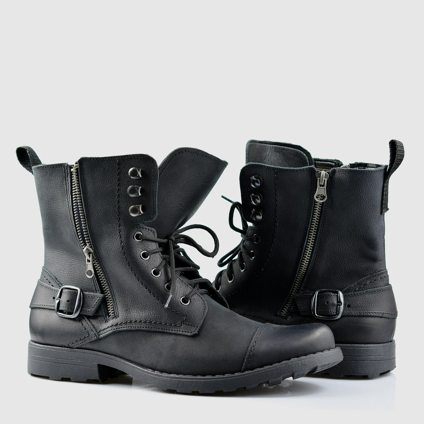 Handmade Black Leather Men's Boots – Alex