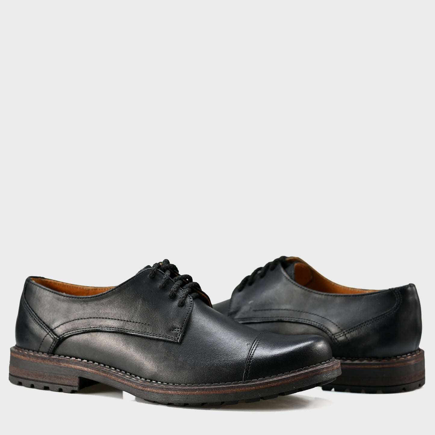 Black Leather Men’s Derby Shoes – Dante | KarolShoes