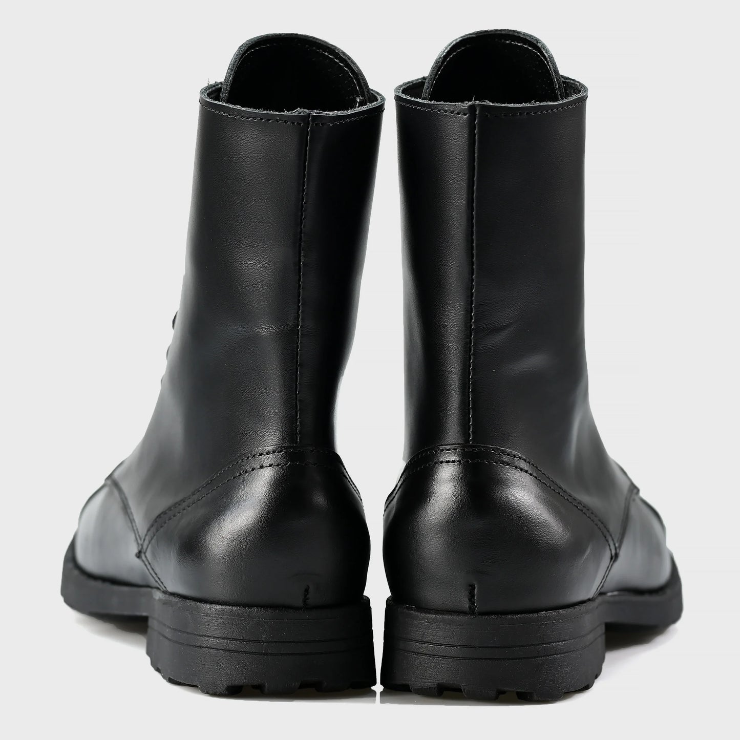 Handmade Black Leather Men’s Combat Boots – Corvo | KarolShoes