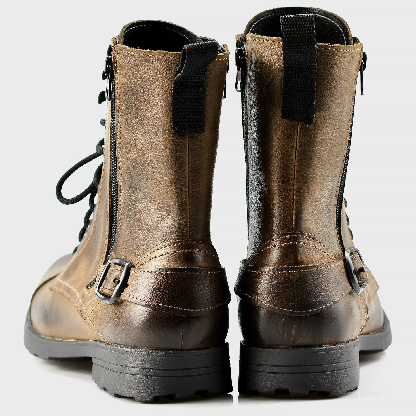 Handmade Brown Leather Men’s Combat Boots – Noah | KarolShoes