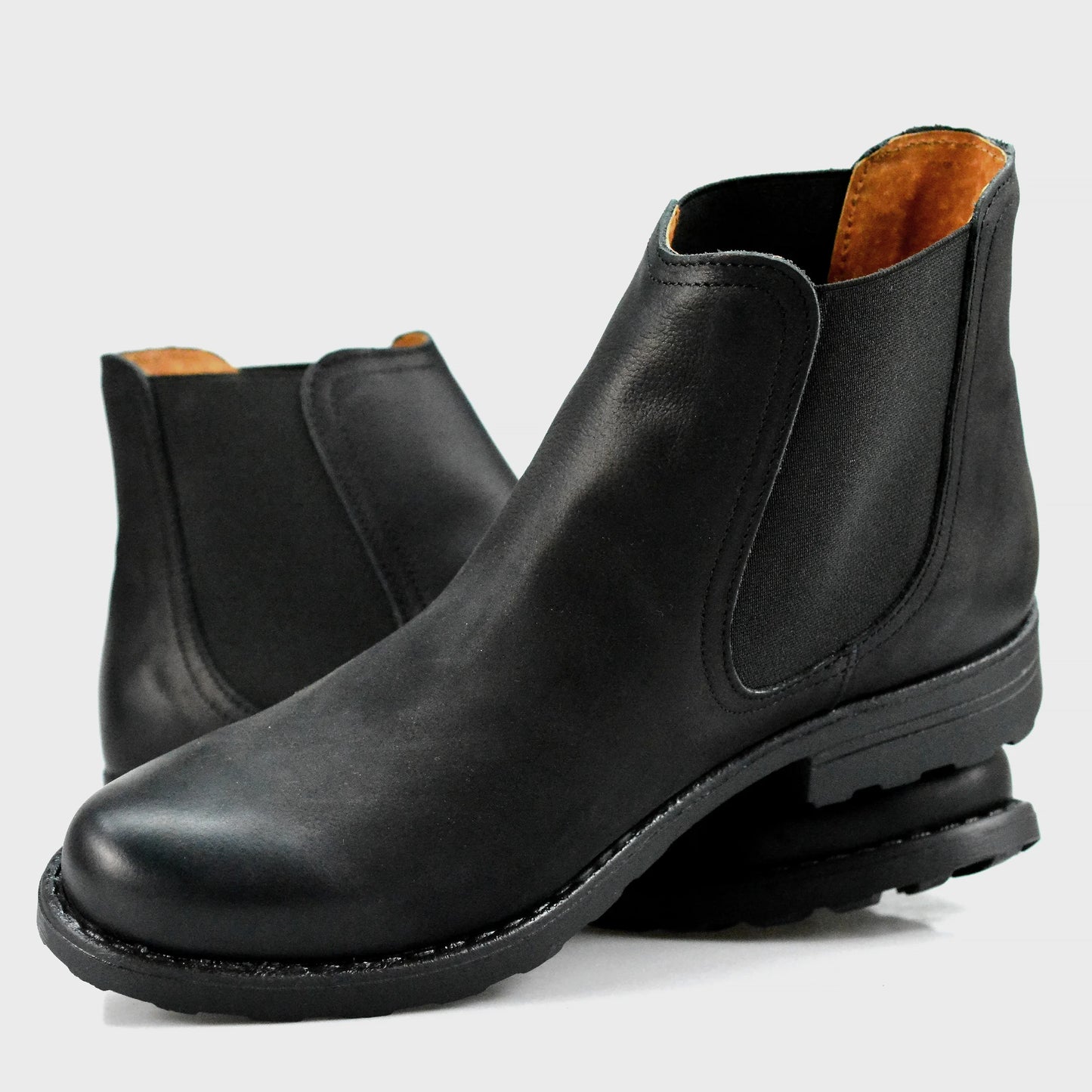 Handmade Black Leather Chelsea Boots – York | KarolShoes