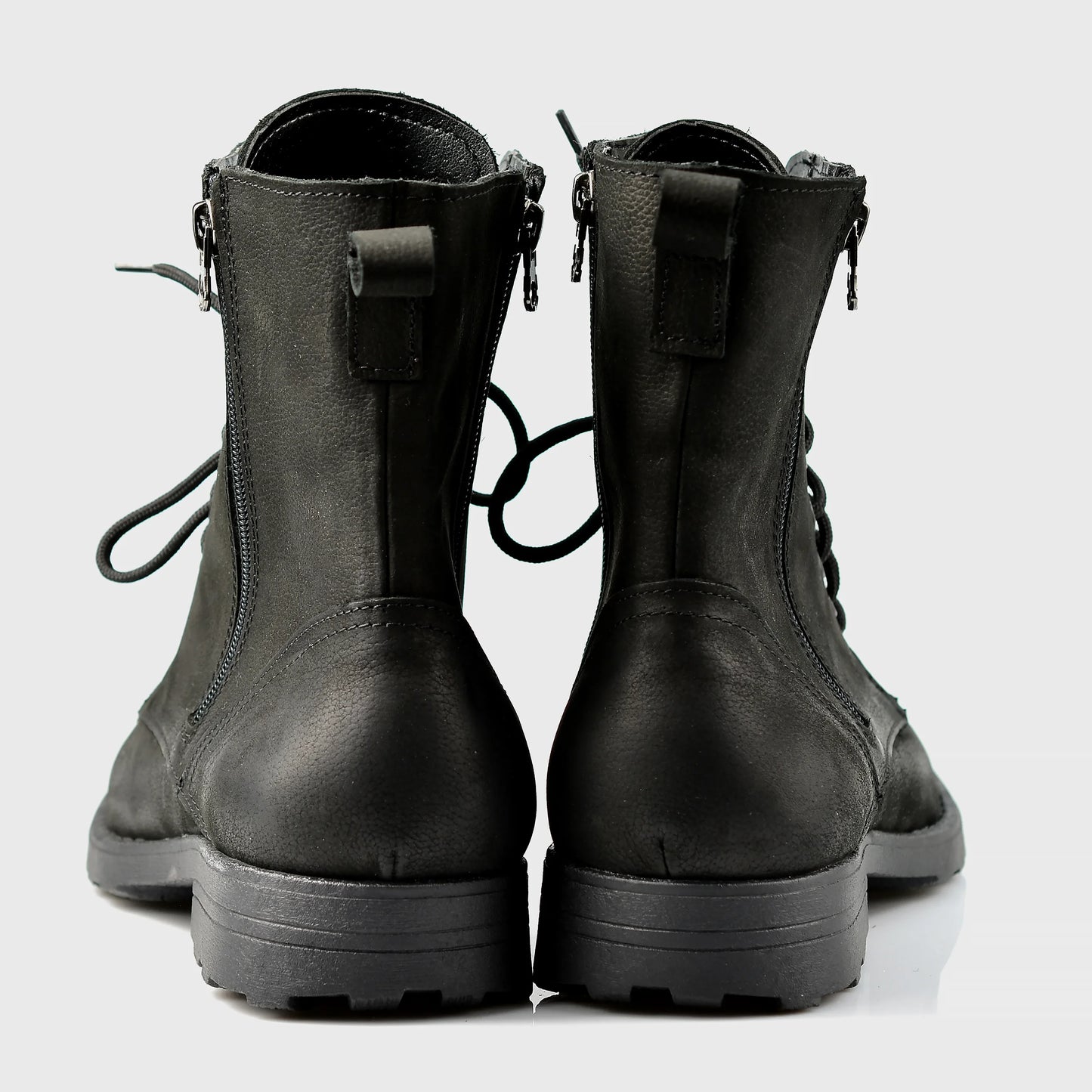 Schwarze Herren-Motorradstiefel aus Leder – Classic | KarolShoes