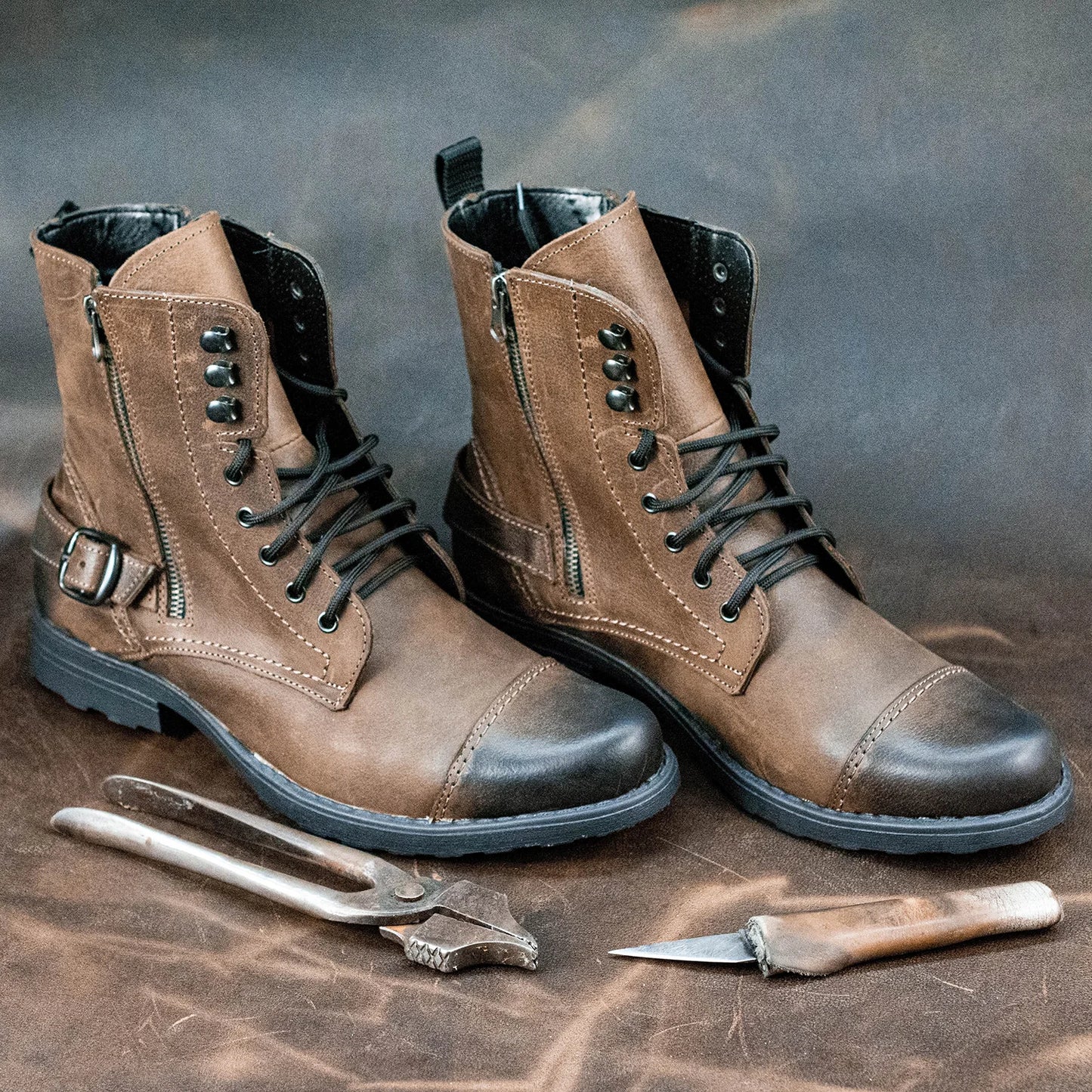 Bottes en cuir pour homme Alex faites à la main