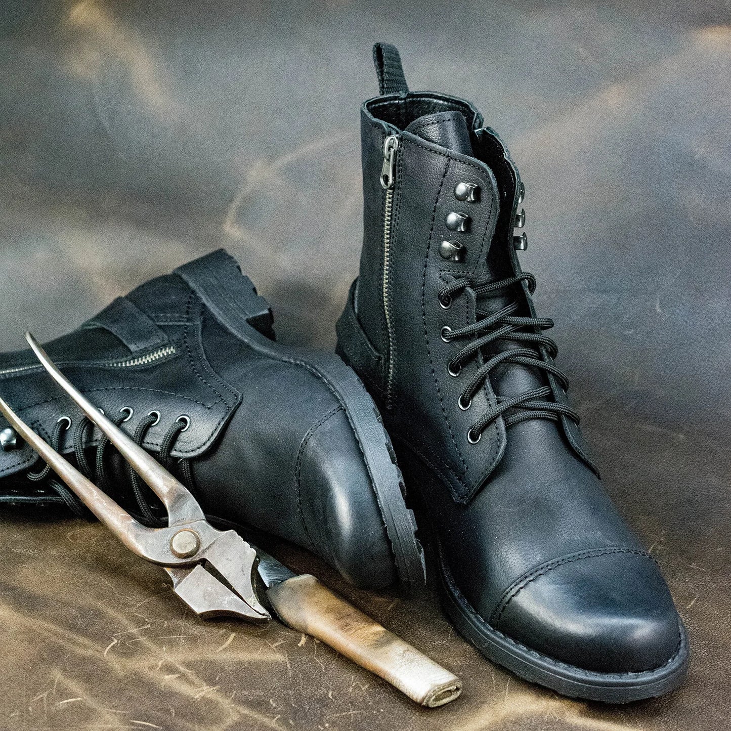 Handmade Black Leather Men's Boots – Alex