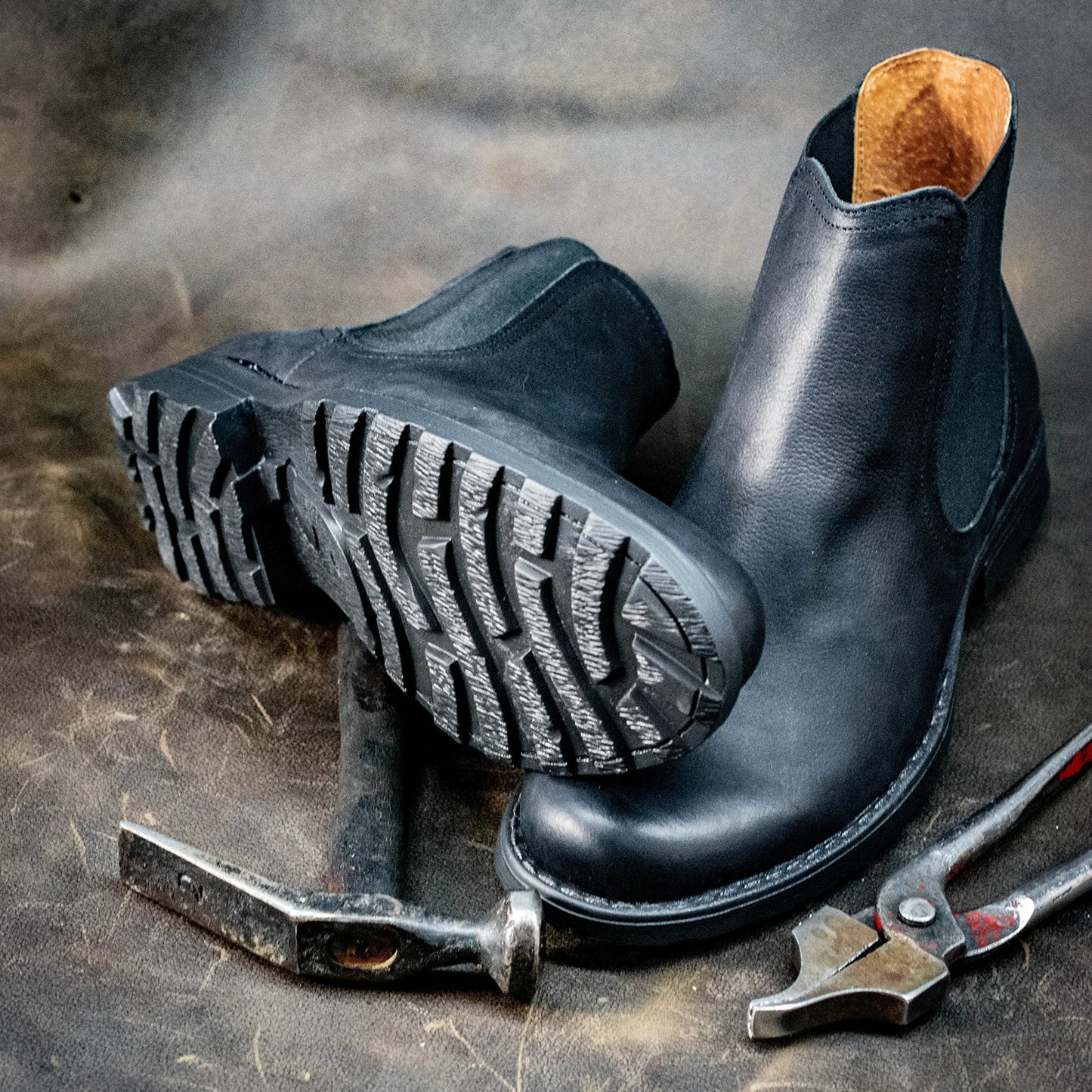 Handmade Black Leather Chelsea Boots – York | KarolShoes