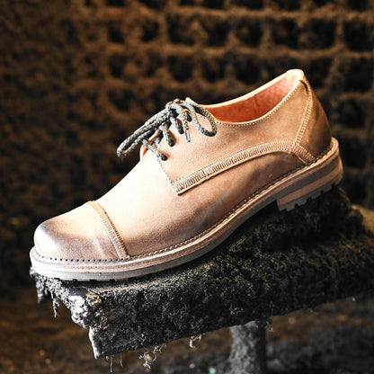 Brown Leather Men’s Derby Shoes – Mauro | KarolShoes