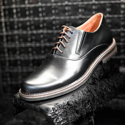 Black Leather Men’s Derby Shoes – Dario | KarolShoes