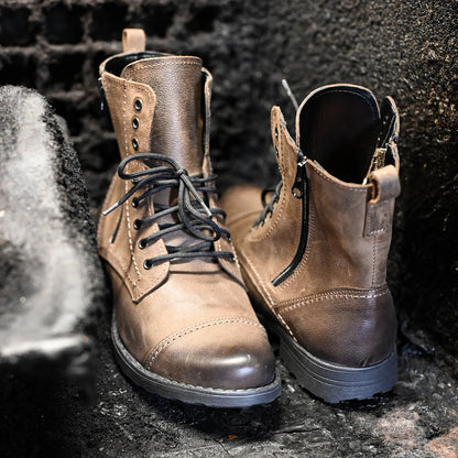 Handgefertigte Braune Herren-Lederstiefel – Elegant | KarolShoes