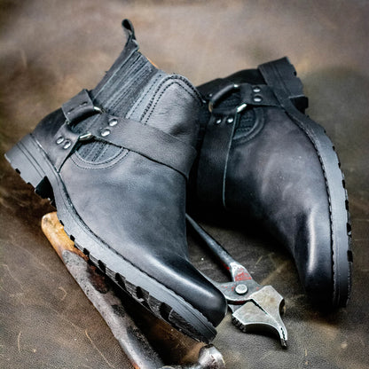 Handmade Black Leather Cowboy Boots – Aston | KarolShoes