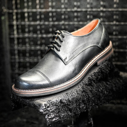 Black Leather Men’s Derby Shoes – Dante | KarolShoes