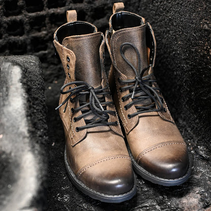 Handgefertigte Braune Herren-Lederstiefel – Elegant | KarolShoes