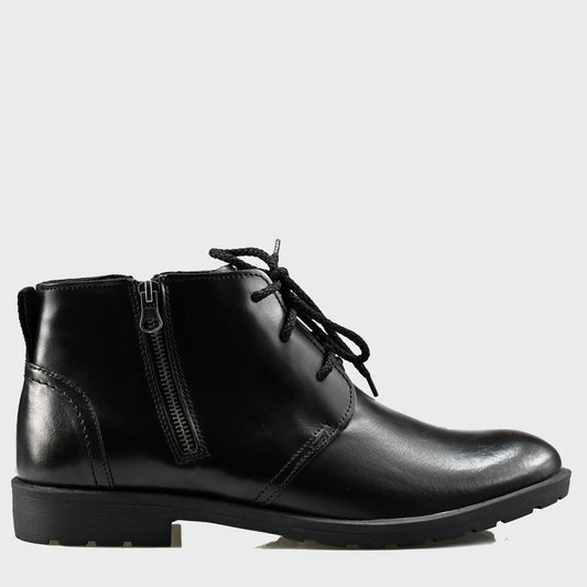 Handgefertigte Schwarze Herren-Lederstiefel – Raven | KarolShoes