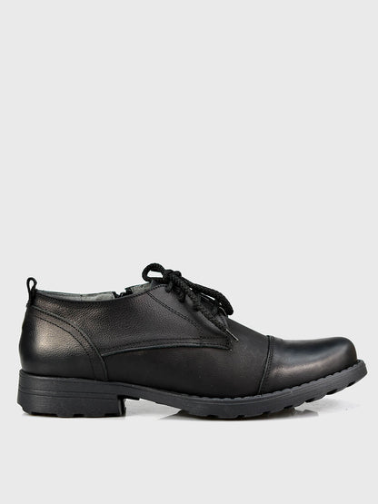 Chaussures Derby en Cuir Faites à la Main pour Homme "Paul" Noires