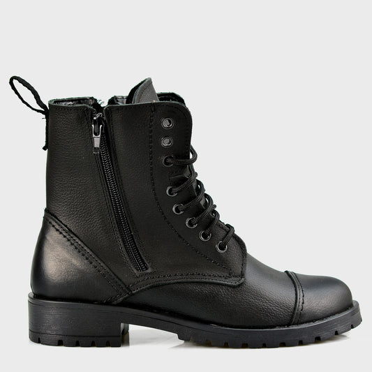 Black Leather Women’s Ankle Boots – Ella | KarolShoes