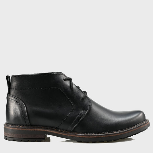 Schwarze handgefertigte Herren-Chukka-Boots aus Leder – Hawk | KarolShoes