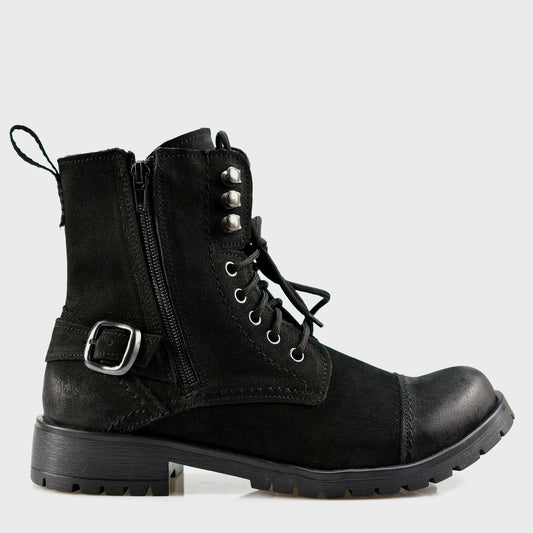 Black Leather Women’s Ankle Boots – Aria | KarolShoes