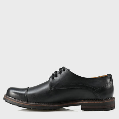 Black Leather Men’s Derby Shoes – Dante | KarolShoes