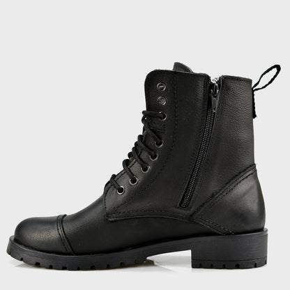 Black Leather Women’s Ankle Boots – Ella | KarolShoes