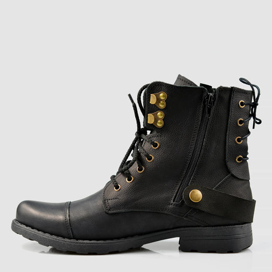Handmade Black Leather Men’s Boots – Maron | KarolShoes