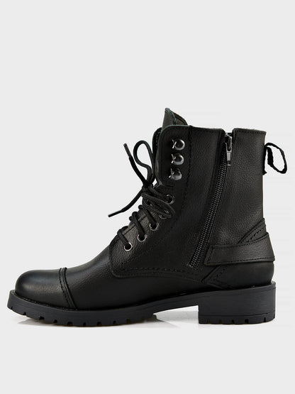 Bottines Alexa pour Femme en Cuir Italien Noir