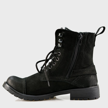 Black Leather Women’s Ankle Boots – Aria | KarolShoes