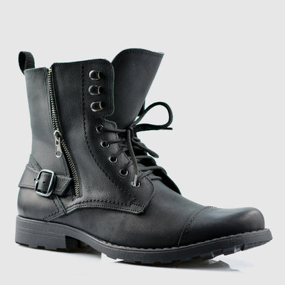 Handmade Black Leather Men's Boots – Alex