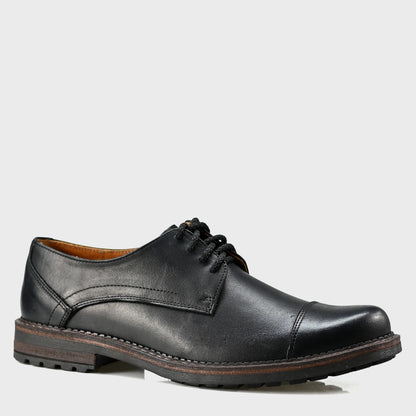 Black Leather Men’s Derby Shoes – Dante | KarolShoes