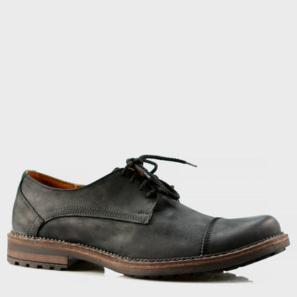 Black Leather Men’s Derby Shoes – Mauro | KarolShoes