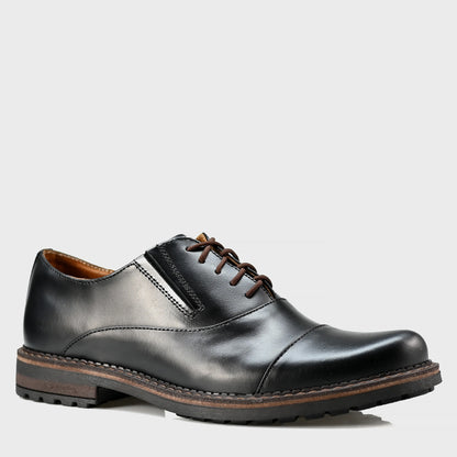 Black Leather Men’s Derby Shoes – Enzo | KarolShoes