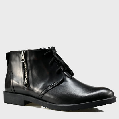 Handmade Black Leather Men’s Boots – Raven | KarolShoes