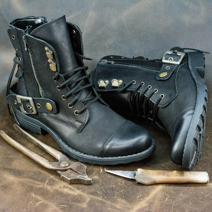 Pánské kožené boty Maron – ručně šité černé boty | KarolShoes