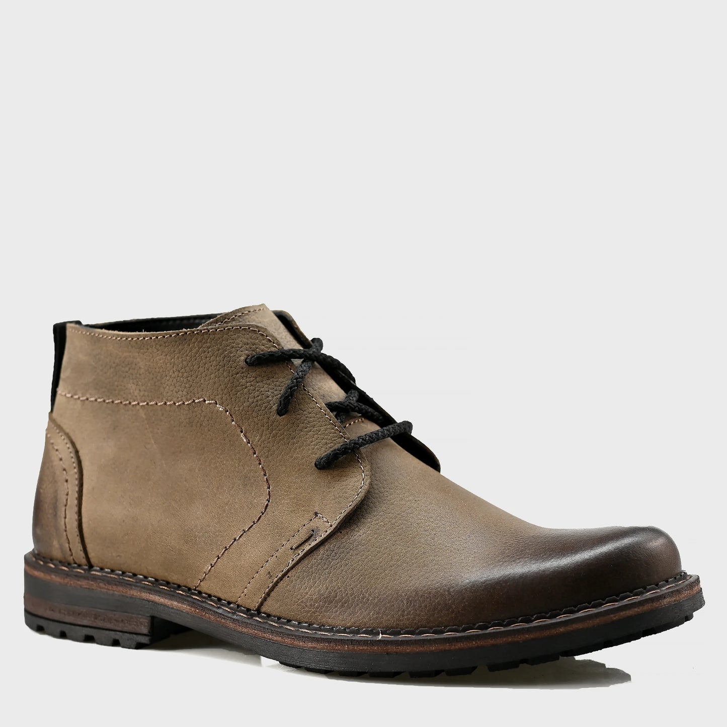 Braune handgefertigte Herren-Chukka-Boots aus Leder – Hawk | KarolShoes