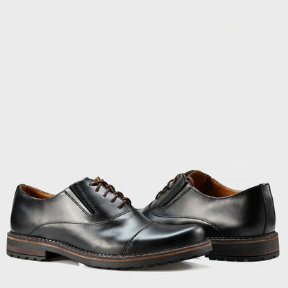 Black Leather Men’s Derby Shoes – Enzo | KarolShoes