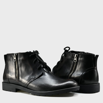 Handmade Black Leather Men’s Boots – Raven | KarolShoes