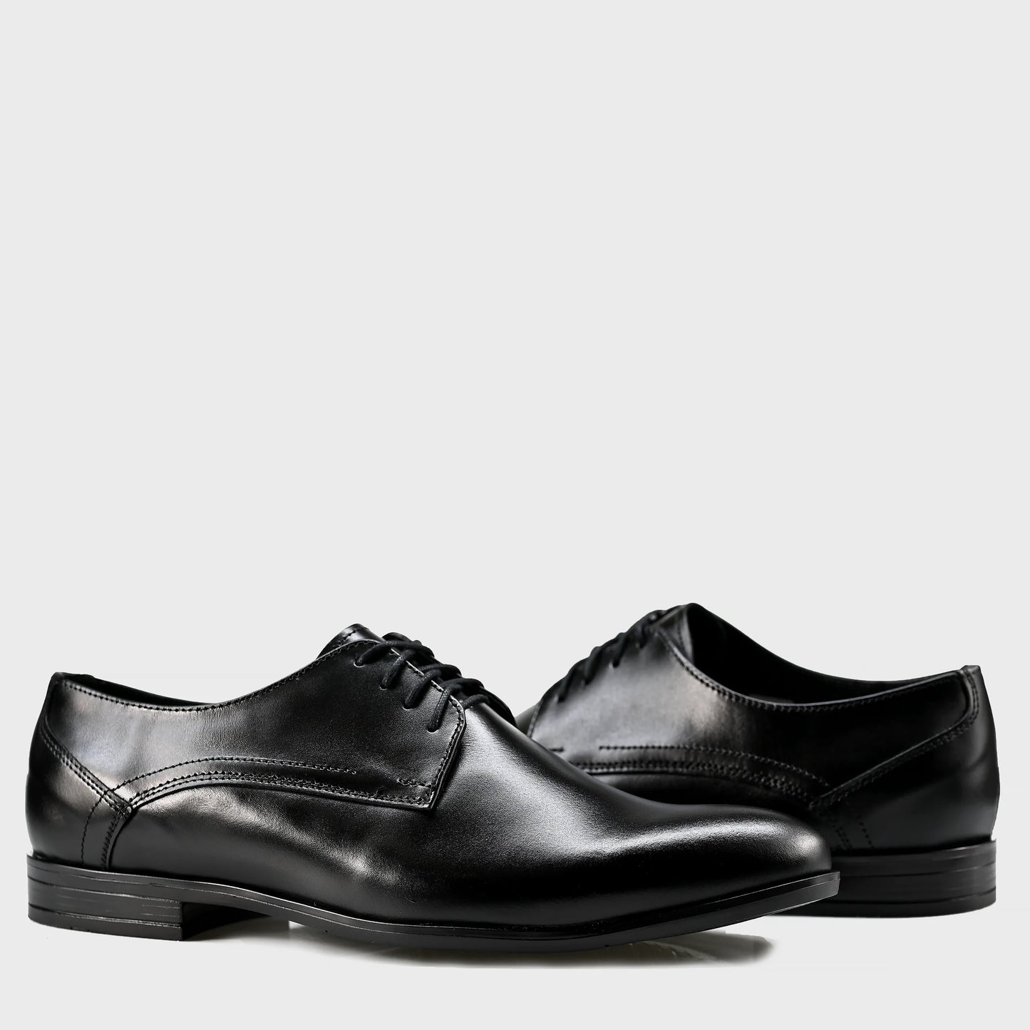 Black Leather Men’s Derby Shoes – Milano | KarolShoes
