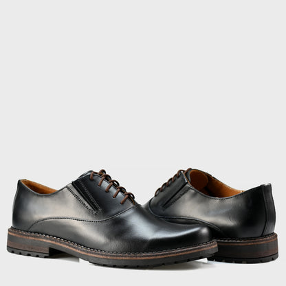 Black Leather Men’s Derby Shoes – Dario | KarolShoes