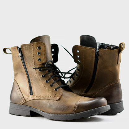 Handgefertigte Braune Herren-Lederstiefel – Elegant | KarolShoes