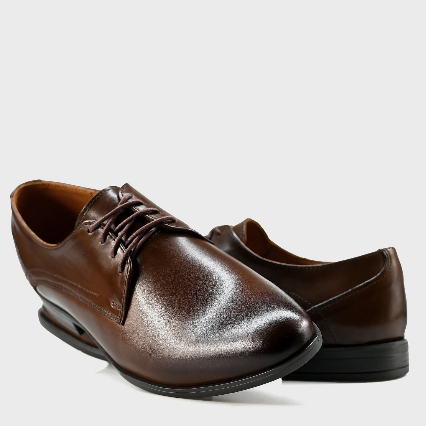 Brown Leather Men’s Derby Shoes – Milano | KarolShoes