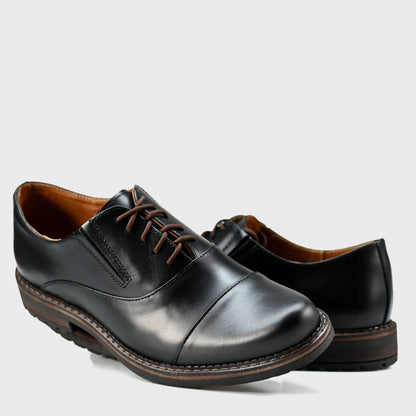 Black Leather Men’s Derby Shoes – Enzo | KarolShoes