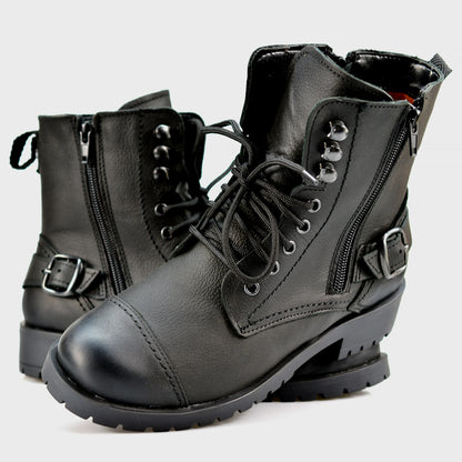 Black Leather Women’s Ankle Boots – Alexa | KarolShoes