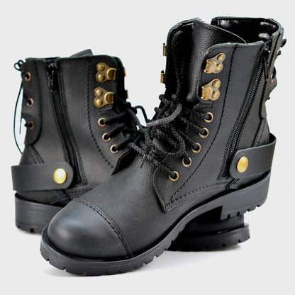 Black Leather Women’s Ankle Boots – Mora | KarolShoes